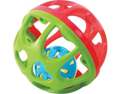Playgo Chrastící míček - Červeno-zelená