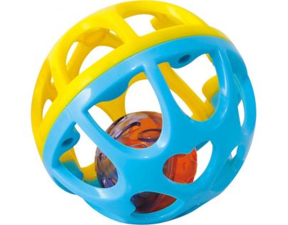 Playgo Chrastící míček - Modro-žlutá
