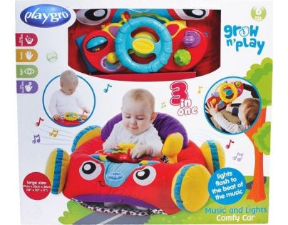 Playgro Baby auto se zvukem žlutý volant