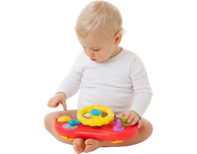 Playgro Baby auto se zvukem žlutý volant