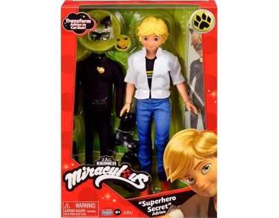 Playmates Miraculous Beruška a černý kocour Panenka Adrien a oblek černého kocoura