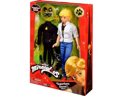 Playmates Miraculous Beruška a černý kocour Panenka Adrien a oblek černého kocoura