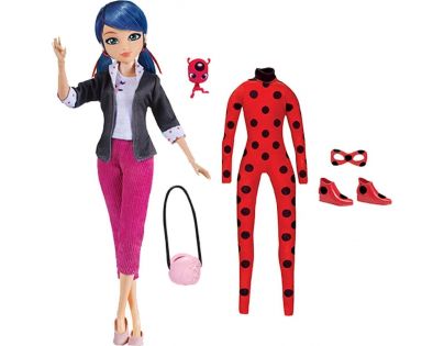 Playmates Miraculous Beruška a černý kocour Panenka Marinette s oblekem Berušky