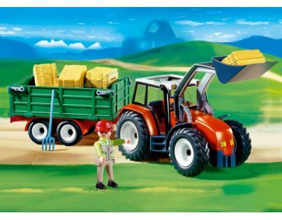 Playmobil 4496 - Velký traktor s přívěsem