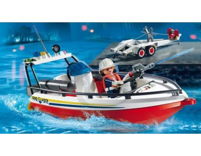 Playmobil 4823 - Hasičský přívěs s člunem