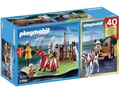 Playmobil 5168 - Výroční Compact Set Souboj rytířů a vůz s kanónem
