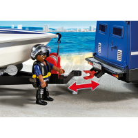 Playmobil 5187 Policejní auto s rychlostním člunem 4