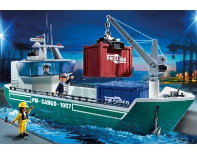 Playmobil 5253 - Nákladní loď s jeřábem