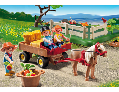 Playmobil 5457 - Výroční Compact Set Pastva poníků a vozík na seno