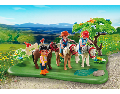 Playmobil 5457 - Výroční Compact Set Pastva poníků a vozík na seno