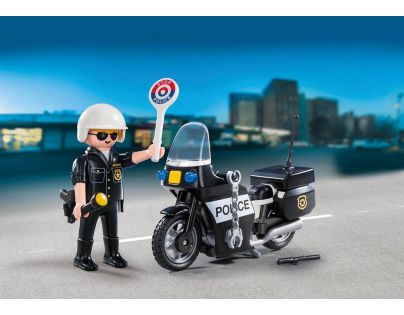 Playmobil 5648 Přenosný box Policista s motorkou