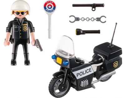 Playmobil 5648 Přenosný box Policista s motorkou