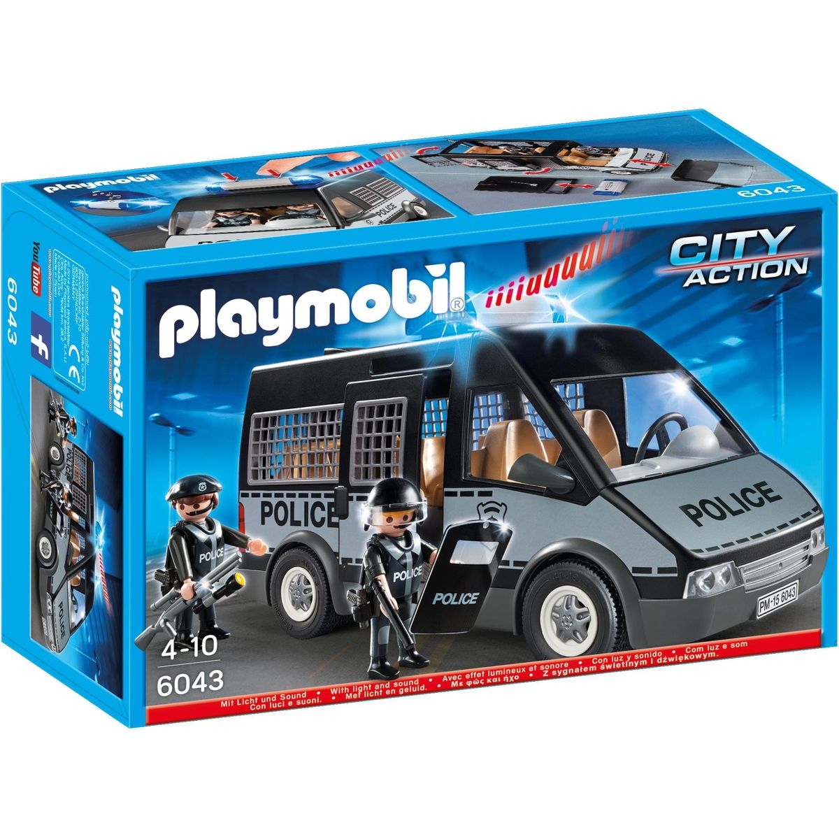 Playmobil 6043 Policejní zásahový vůz s majákem a houkačkou