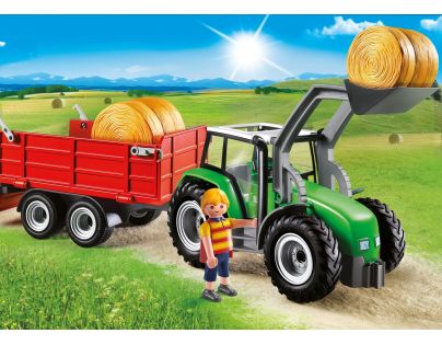 Playmobil 6130 Velký traktor s přívěsem