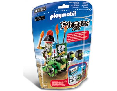 Playmobil 6162 Kapitán pirátů s interaktivním zeleným kanónem