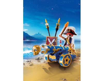 Playmobil 6164 Důstojník pirátů s interaktivním modrým kanónem