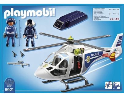 Playmobil 6921 Policejní helikoptéra s LED světlometem