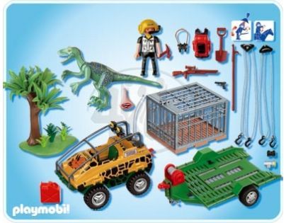 Playmobil 4175 - Deinonychus a obojživelný vůz