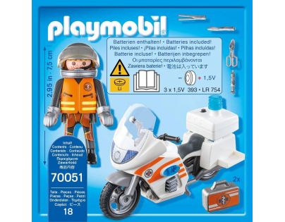 PLAYMOBIL® 70051 Záchranářský motocykl