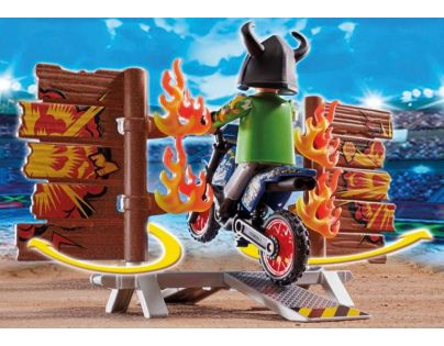 PLAYMOBIL® 70553 Kaskadérská show Motorka s ohnivou stěnou