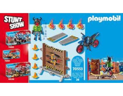 PLAYMOBIL® 70553 Kaskadérská show Motorka s ohnivou stěnou