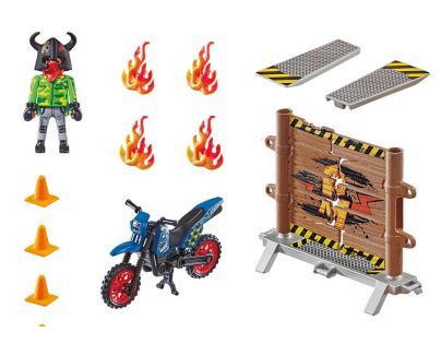 PLAYMOBIL® 70553 Kaskadérská show Motorka s ohnivou stěnou
