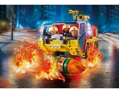 PLAYMOBIL® 70557 Hasiči v akci s hasičským vozem