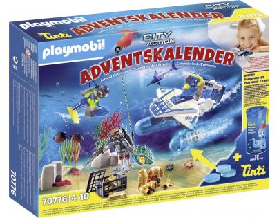 PLAYMOBIL® 70776 Adventní kalendář Nasazení policejních potápěčů