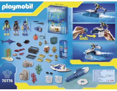 PLAYMOBIL® 70776 Adventní kalendář Nasazení policejních potápěčů