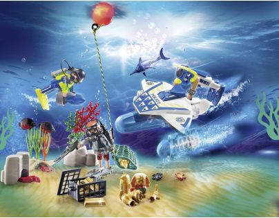PLAYMOBIL® 70776 Adventní kalendář Nasazení policejních potápěčů
