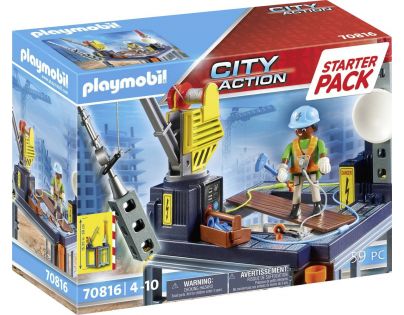 PLAYMOBIL® 70816 Starter Pack Stavba s lanovým navijákem