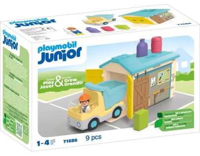 PLAYMOBIL® 71686 Junior Vyklápěcí auto s garáží