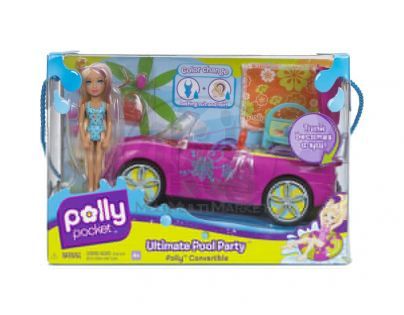 Polly Pocket M3843 - Plážové auto s panenkou
