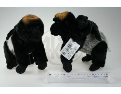Plyšová gorila a mládě 24 cm