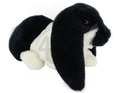 Plyšový králík černo-bílý 31 cm