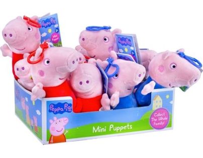 Plyšové Prasátko Peppa s klipem 16 cm