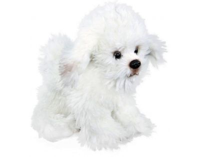 Plyšový pes bišon sedící 26 cm