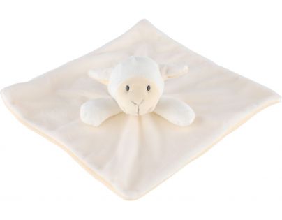 Teddies Plyšový usínáček s chrastítkem Ovečka 25 cm
