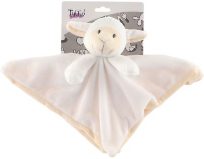 Teddies Plyšový usínáček s chrastítkem Ovečka 25 cm