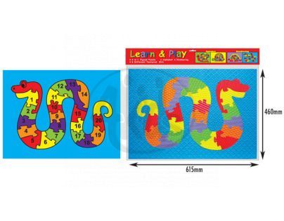 Mac Toys 01618 - Pěnové puzzle - had počítání