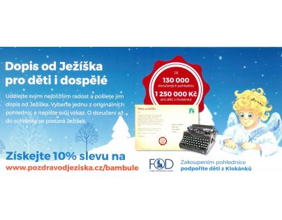 Pohlednice Bambule Dopis od ježíška