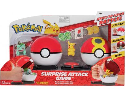 Jazwares Pokemon Hra  Surprise Attack Pikachu vs Bulbasaur