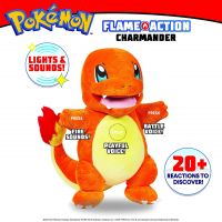 Jazwares Pokemon interaktivní Plyš Flame Action Charmander 30 cm 3