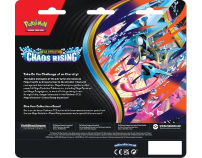 Pokémon TCG: ME04 Chaos Rising - 3 Blister Booster - Poškozený obal
