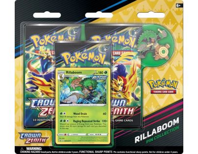 Pokémon TCG: Sword and Shield 12.5 Pin Collection Rillaboom
