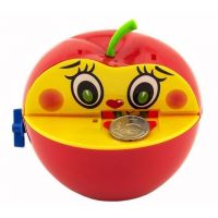 Pokladnička červené jablko s červíkem na klíček 4