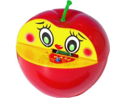 Teddies Pokladnička jablko plast - Červená