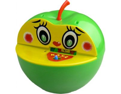 Teddies Pokladnička jablko plast - Zelená