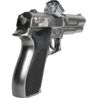 Alltoys Policejní pistole stříbrná matná kovová 8 ran 2