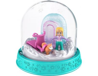 Polly Pocket sněhová koule tyrkysová